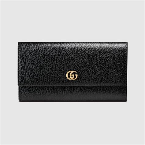 gucci marmont 銀 包|黑色皮革GG Marmont長型銀包 .